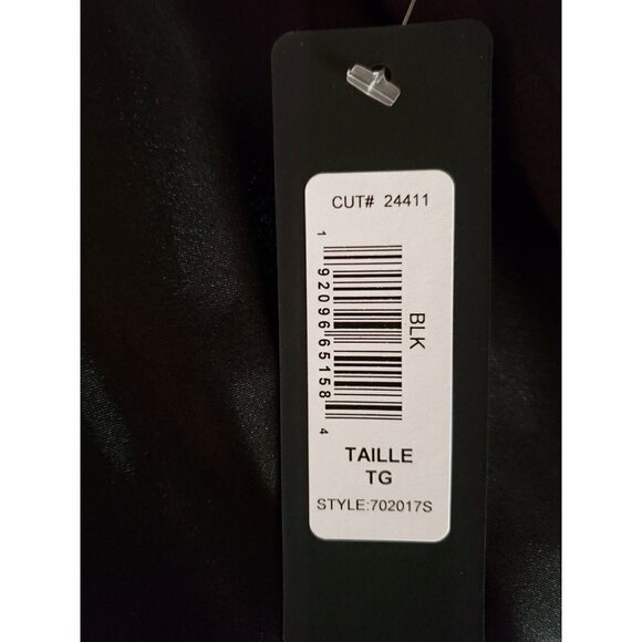 NWT BEBE SATIN MIDI SLIP BLACK DRESS ,XL - Picture 6 of 6